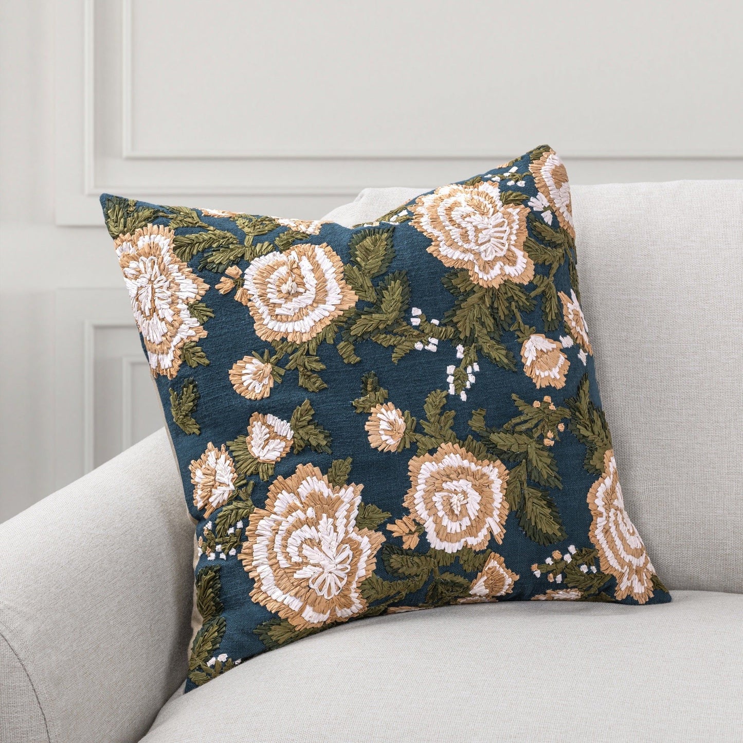 Broadmoor - 18" x 18" JL Pillow - Pond Blue Multi