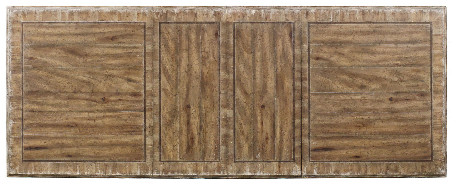 Chatelet - Rectangle Leg Dining Table With 2 18" Leaves - Light Brown