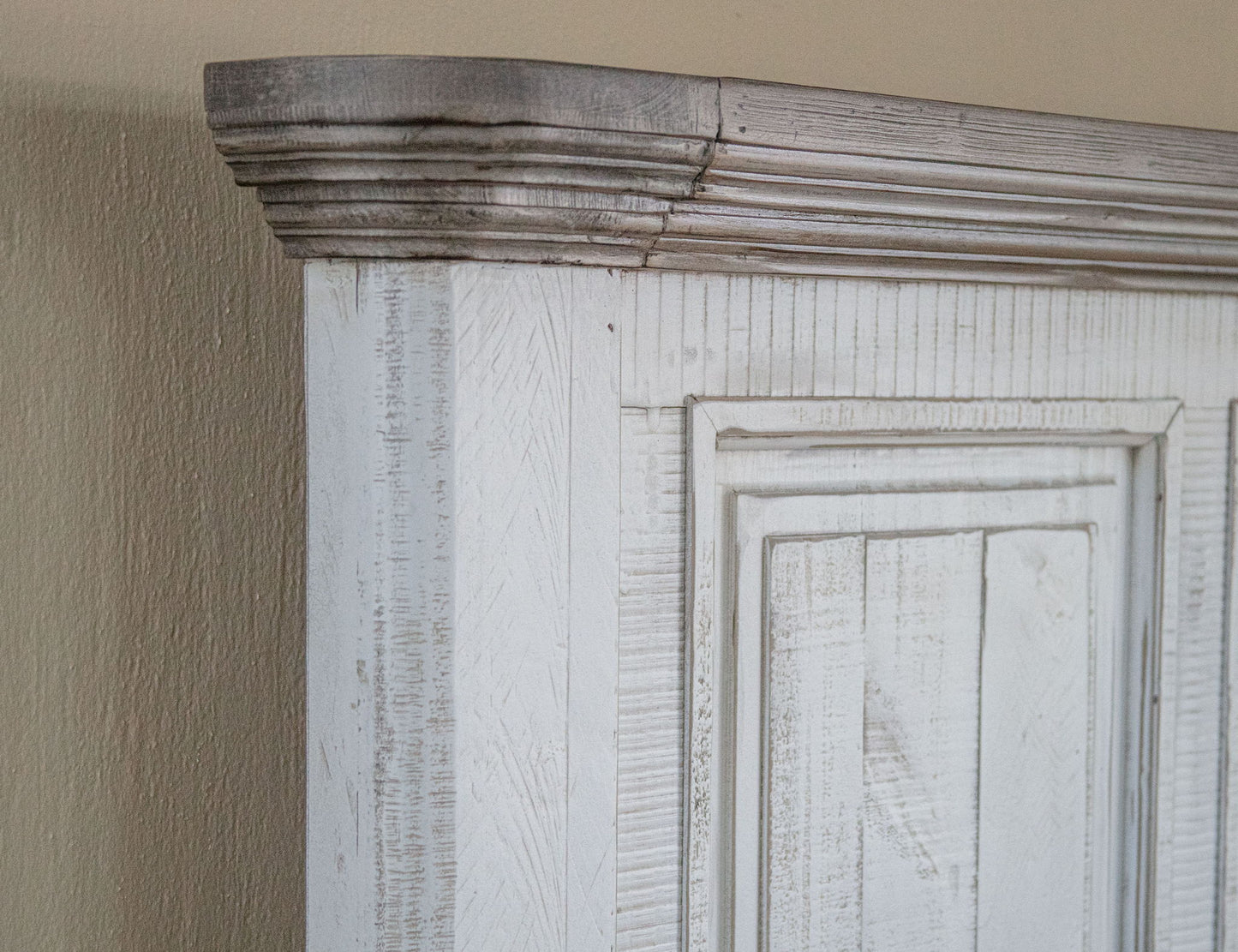 Luna - King Headboard - Off-White / Gray