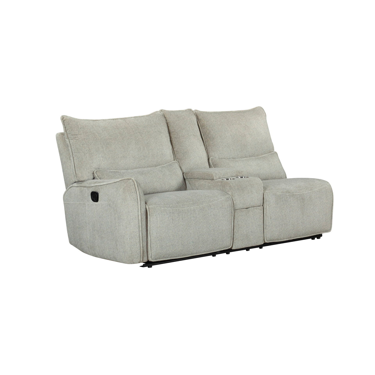 Remsen - LAF Console Loveseat With Dual Recliner - Latte