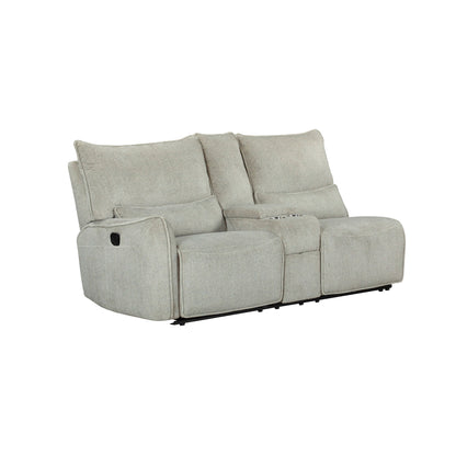 Remsen - LAF Console Loveseat With Dual Recliner - Latte