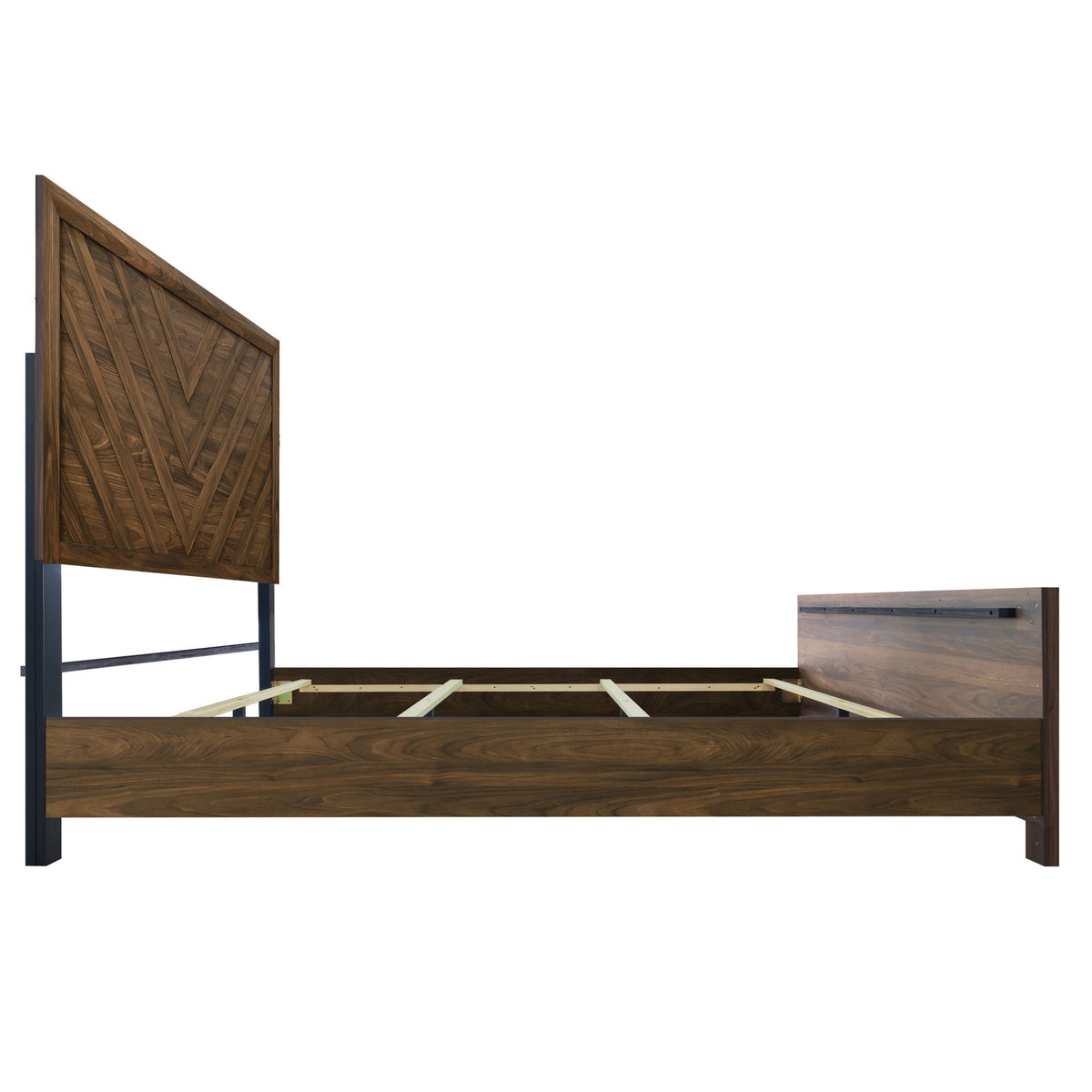 Biscayne - 6/6 Eastern King Headboard, Footboard, Slats - Sable