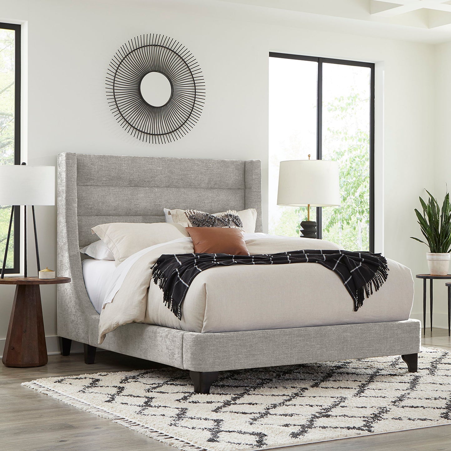 Jacob - King Headboard - Luxe Light Gray