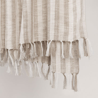 Linna - 50" x 70" Throw - Ivory / Natural