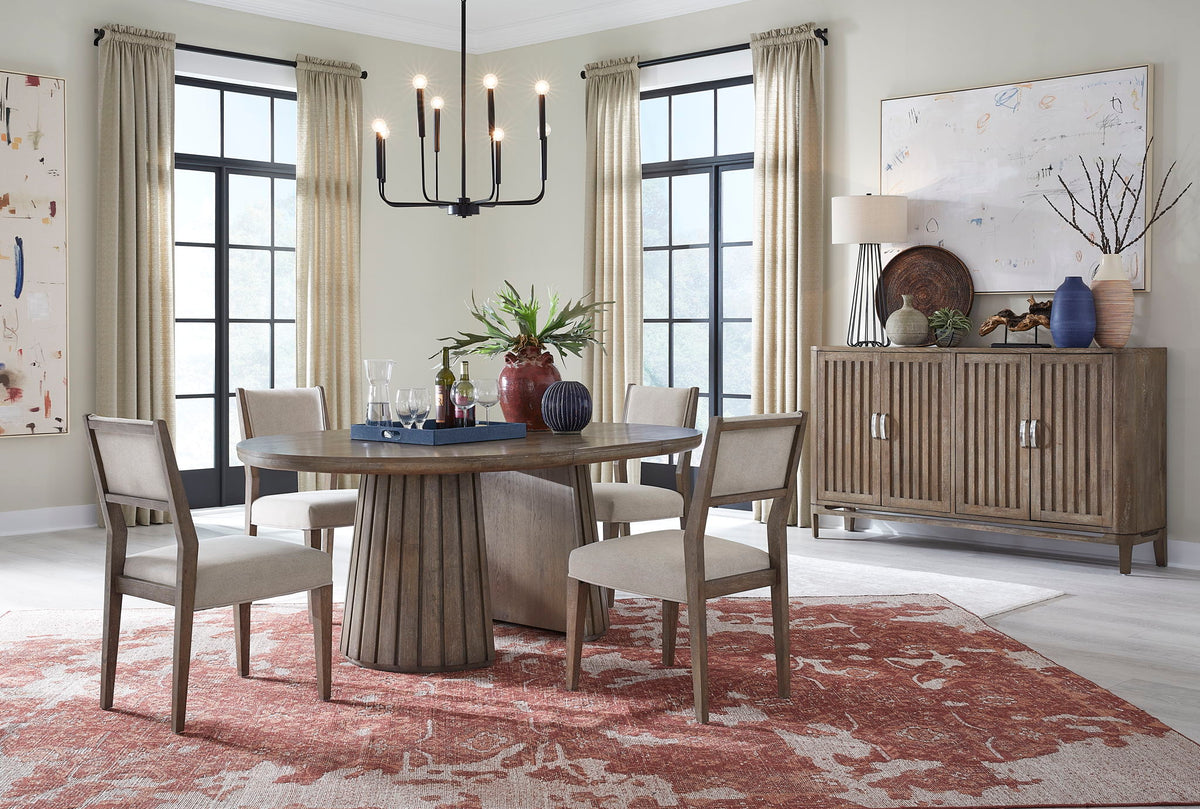 Kavanaugh - Round Dining Table - Weathered Kona Brown