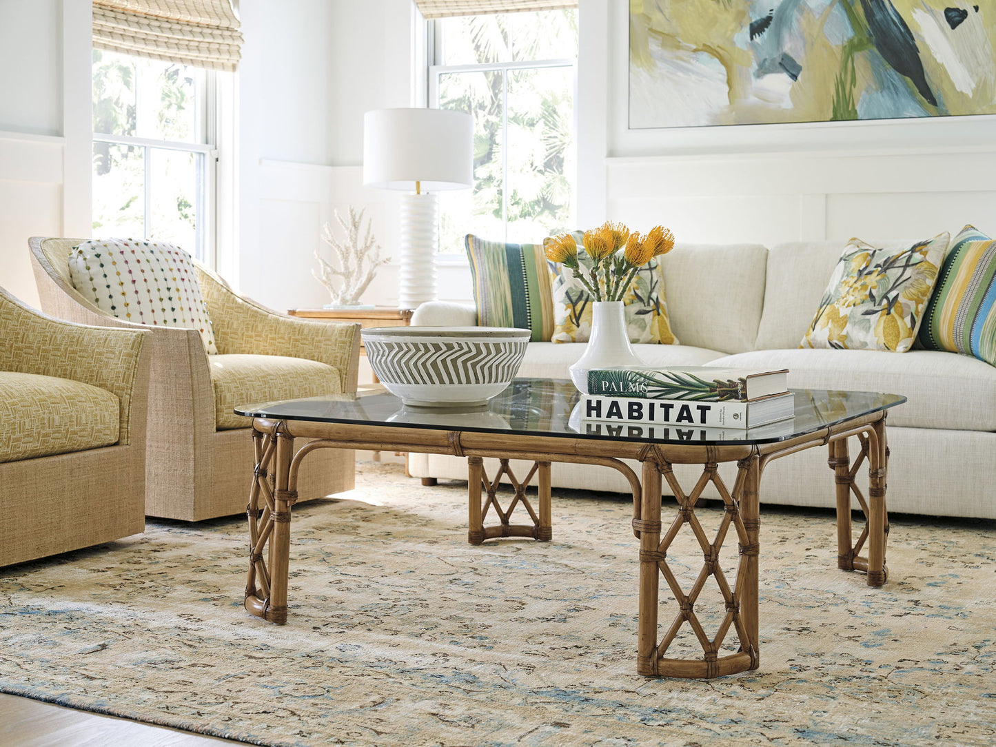 Key Biscayne - Coral Reef Square Cocktail Table - Light Brown