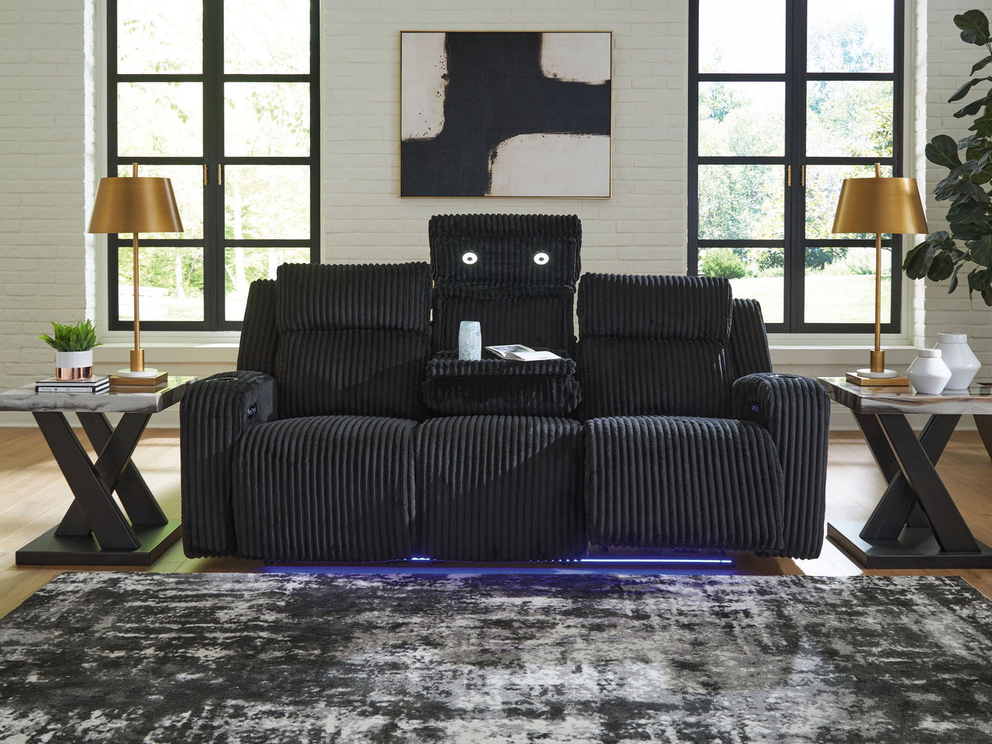 Forest Lake - Power Reclining Sofa With Adj Headrest