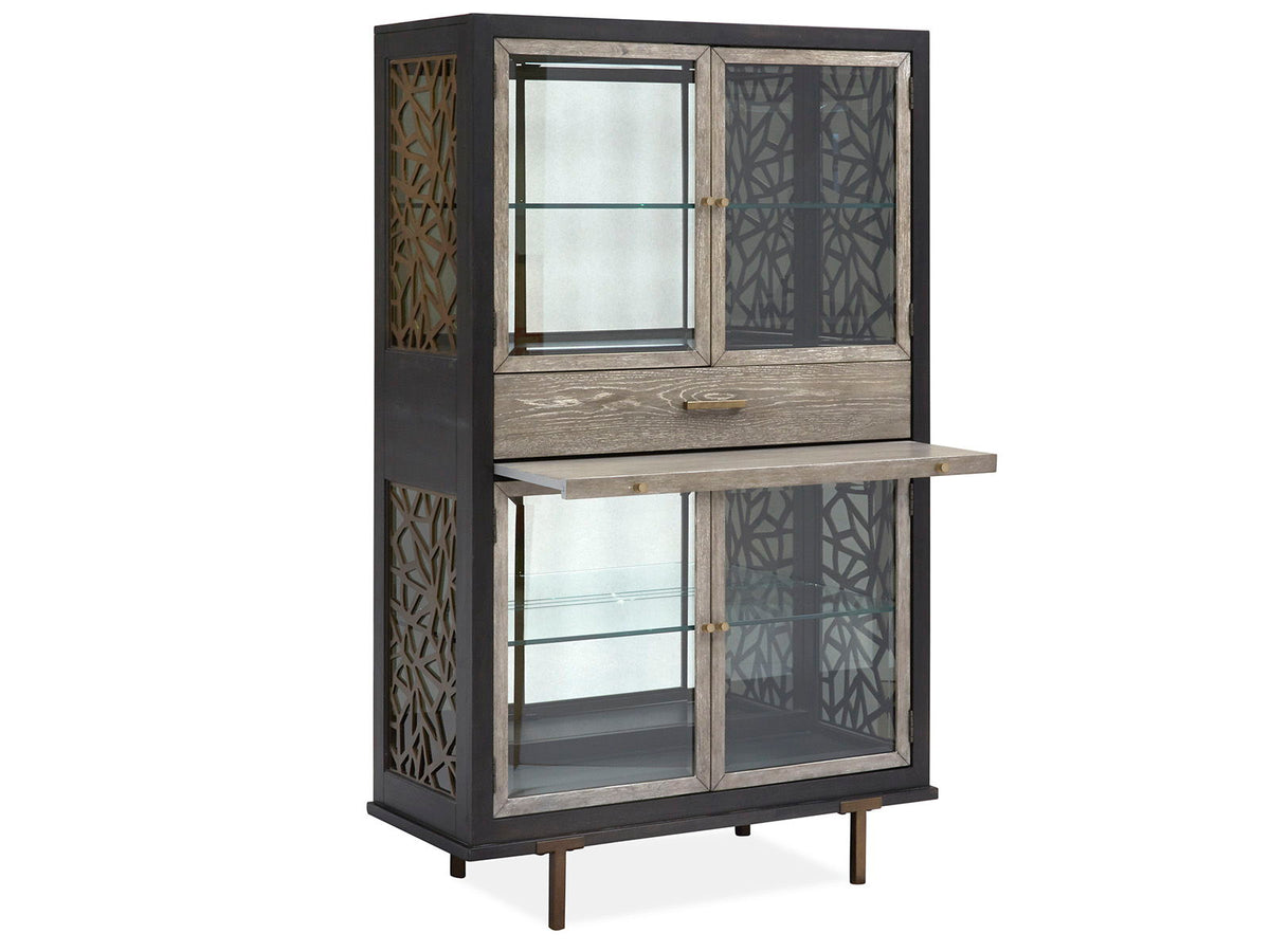 Ryker - Display Cabinet - Nocturn Black And Coventry Gray