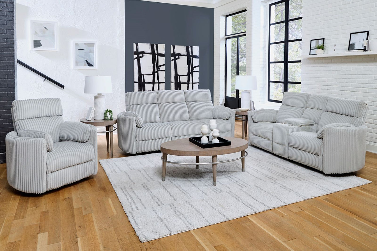 Radius - Power Glider Reclining Console Loveseat