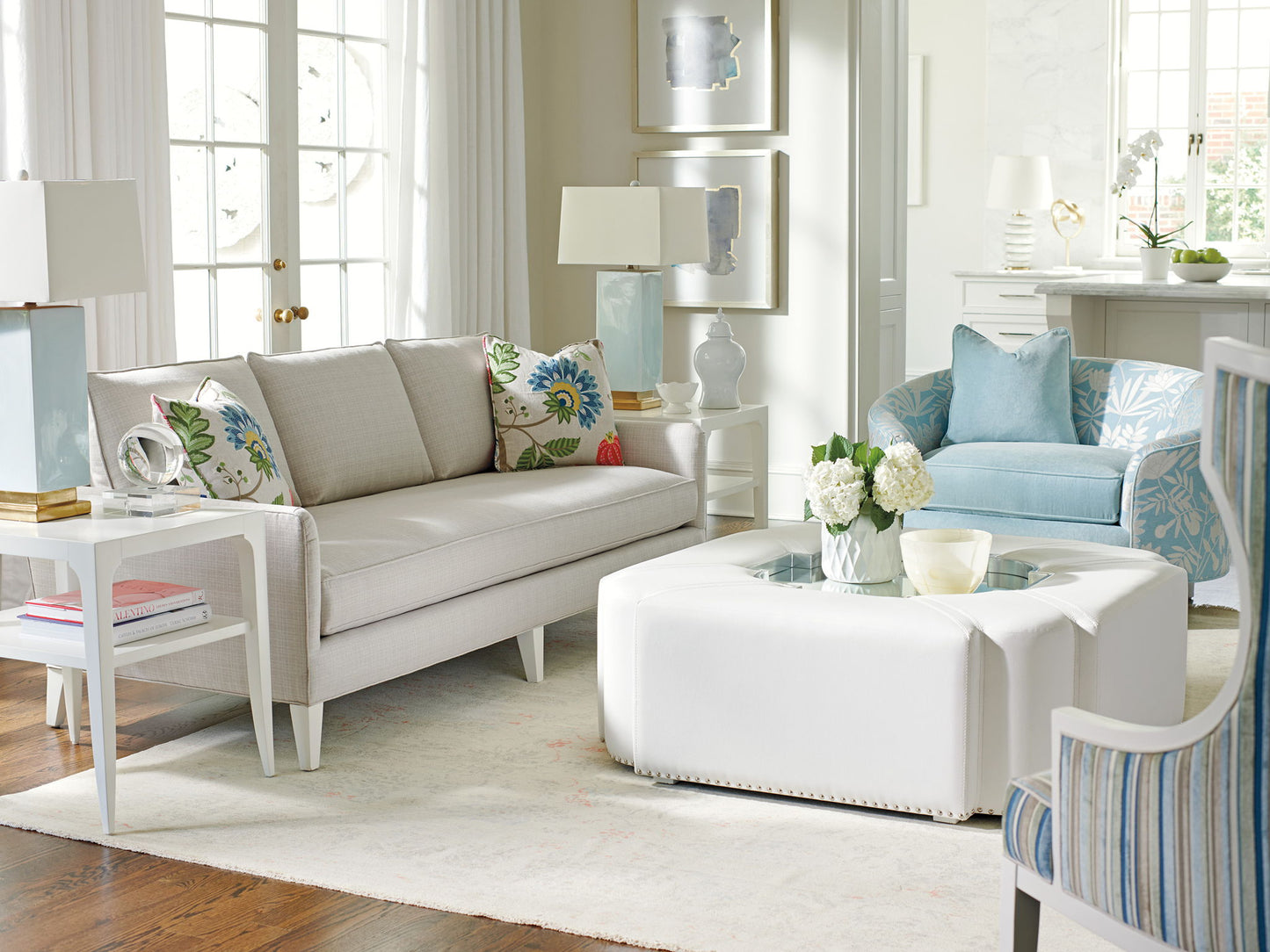 Avondale - Clarendon Upholstered Cocktail Table - White