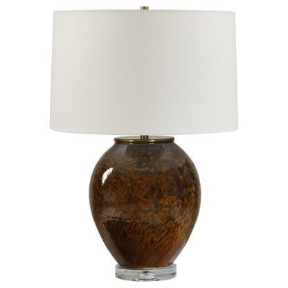 Rye - Glazed Table Lamp - Brown