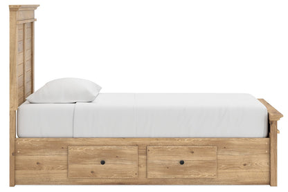 Makidern - Panel Storage Bed With 2 Under Bed Storage Units