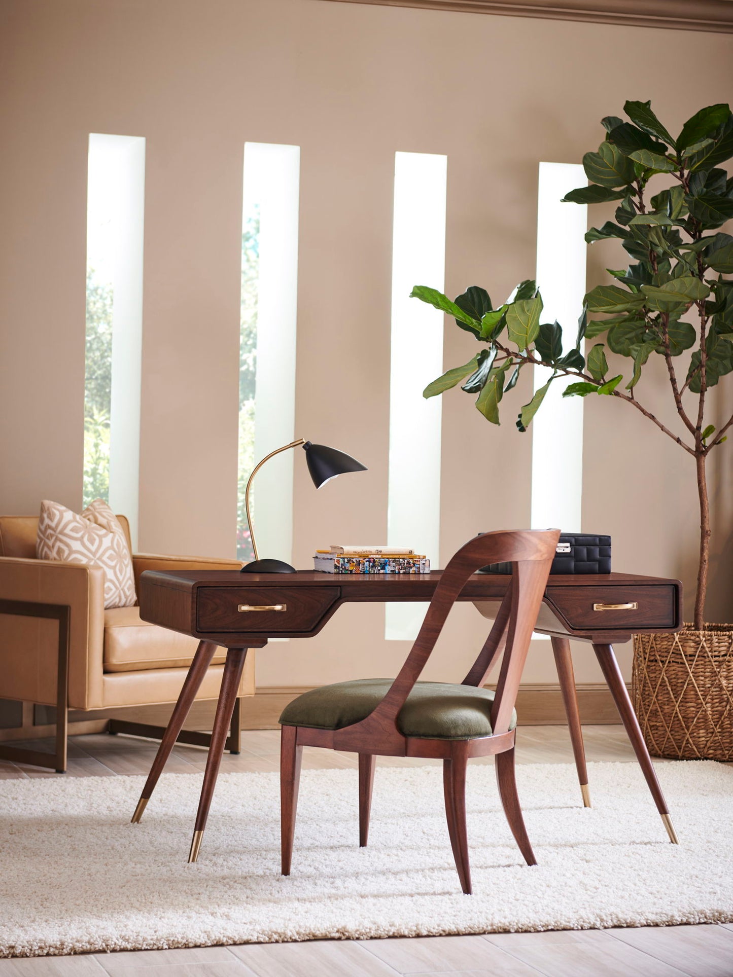 Studio Designs - Cassina Writing Desk - Dark Brown