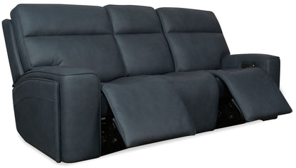 MS - Riverton Power Sofa With Power Headrest And Lumbar - Black