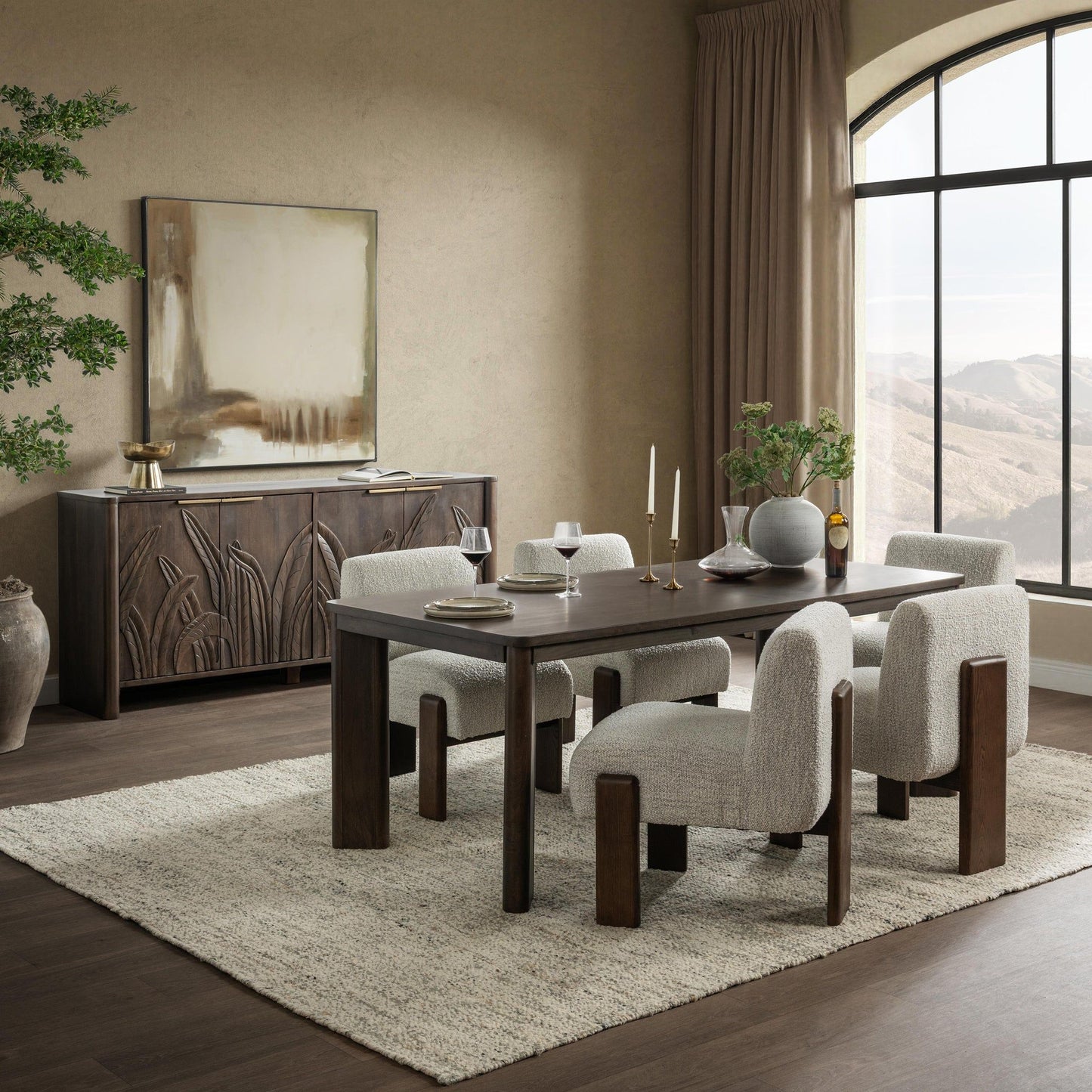 Ledro - Dining Table - Dark Brown