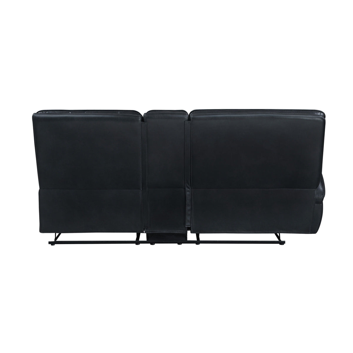 Warner - LAF Console Loveseat With 2 Recliners - Black