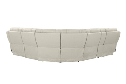 Sausalito - 6 Piece Modular Zero Gravity Power Reclining Sectional With Power Adjustable Headrests - Platinum Envy