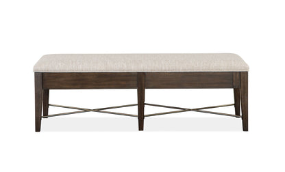 Westley Falls - Bench With Upholstered Seat - Graphite