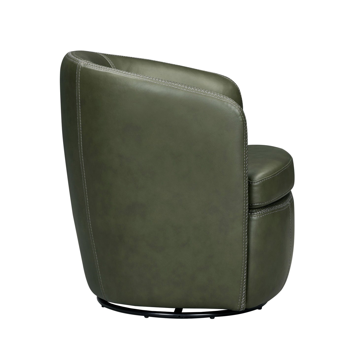 Barolo - 100% Italian Leather Swivel Club Chair (Set of 2)