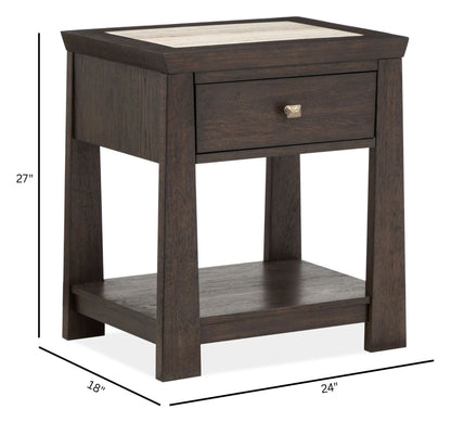 Tauren - Open Nightstand - Coffee Bean