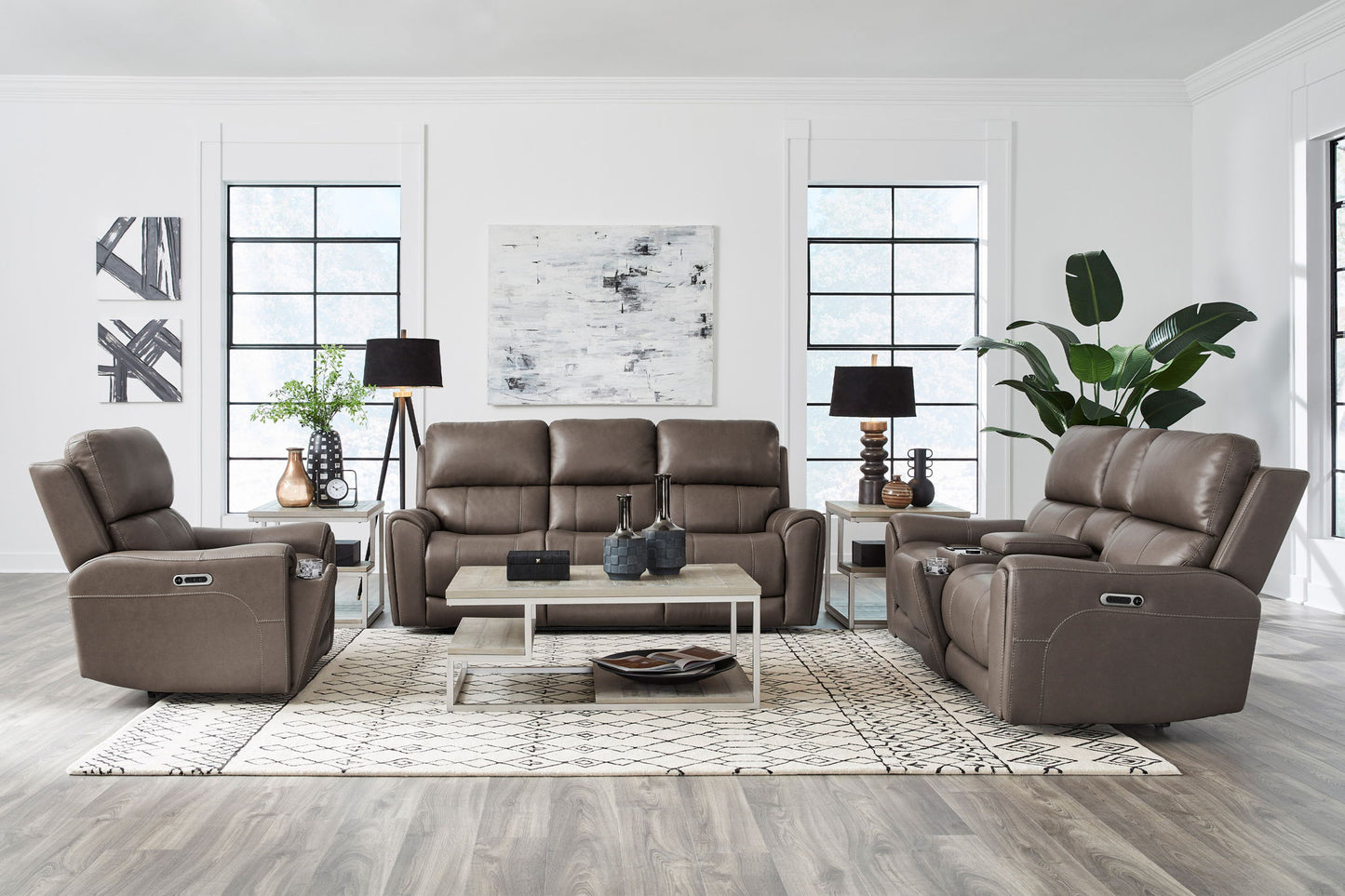 Hancock - Zero Gravity Power Reclining Sofa With Drop Down Table P3