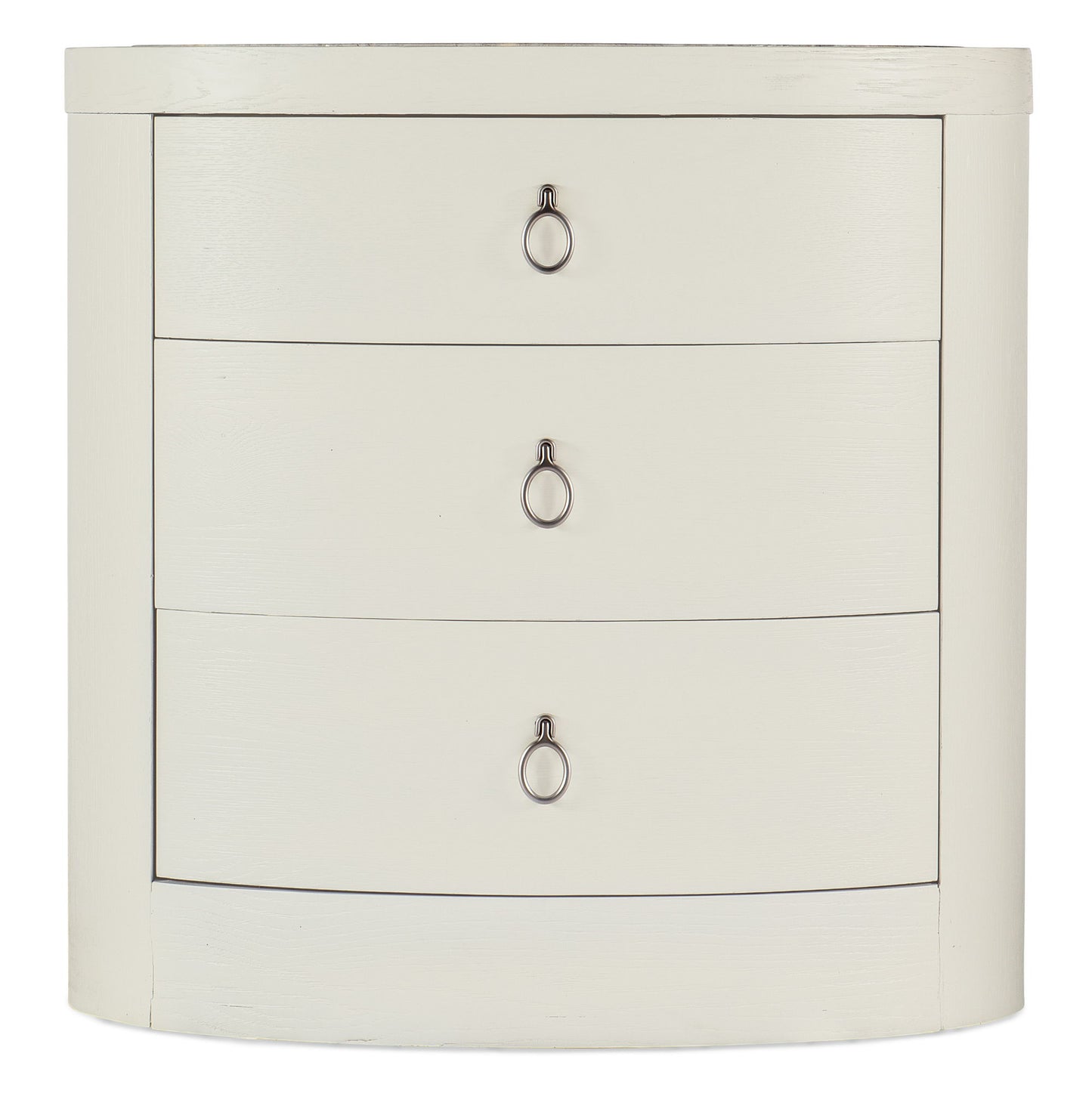 Serenity - Wavecrest Oval Nightstand - White