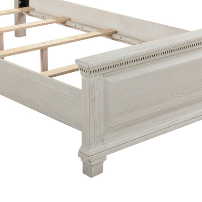 Silver Sands - 4/6 Full Panel Footboard & Slats - Gray