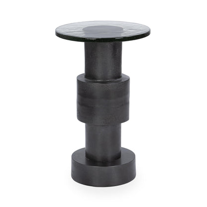 Callen - Round Accent Table - Antique Nickel