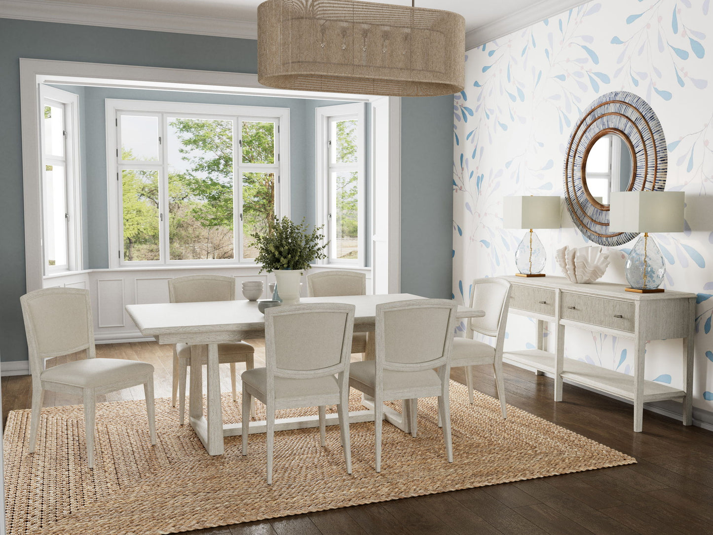 Carmella - Upholstered Back Side Chair (Set of 2) - Pebble Oak