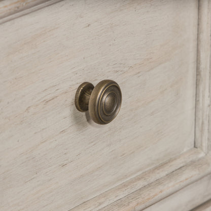 Heartland - 2 Door 6 Drawer Chesser - Antique White / Tobacco Tops