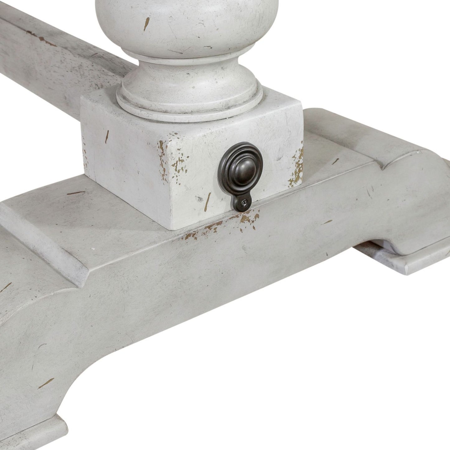 Whitney - Trestle Table Base - Antique Linen / Weathered Gray
