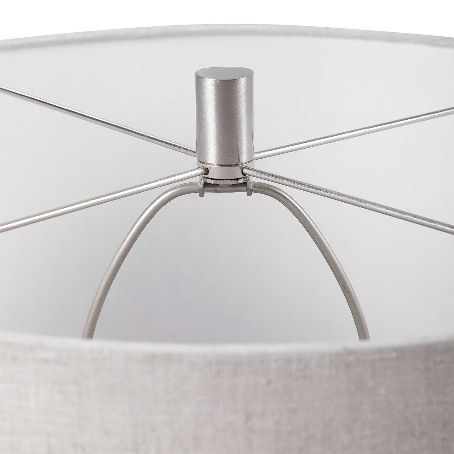 Whiteout - Mottled Glass Table Lamp - White