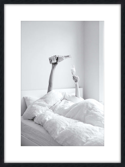Champagne Morning II - 24 X 32 - Framed Print Under Glass - White
