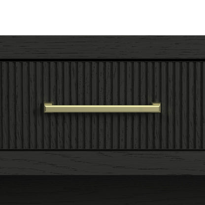 Ridgemont - Sofa Table With Bottom Shelf - Black With Grain