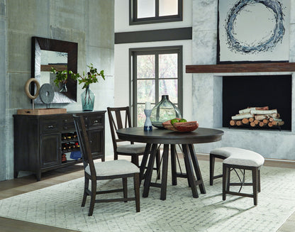 Westley Falls - Round Dining Table - Graphite