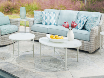 Seabrook - Swivel Lounge Chair - Beige / Blue