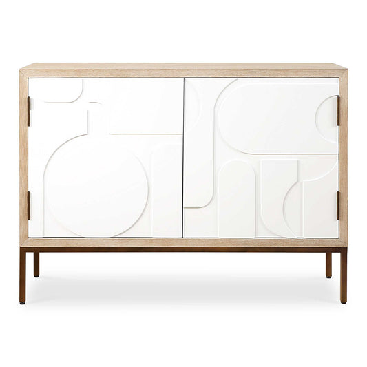Weimar - 2 Door Cabinet - White / Woodtone