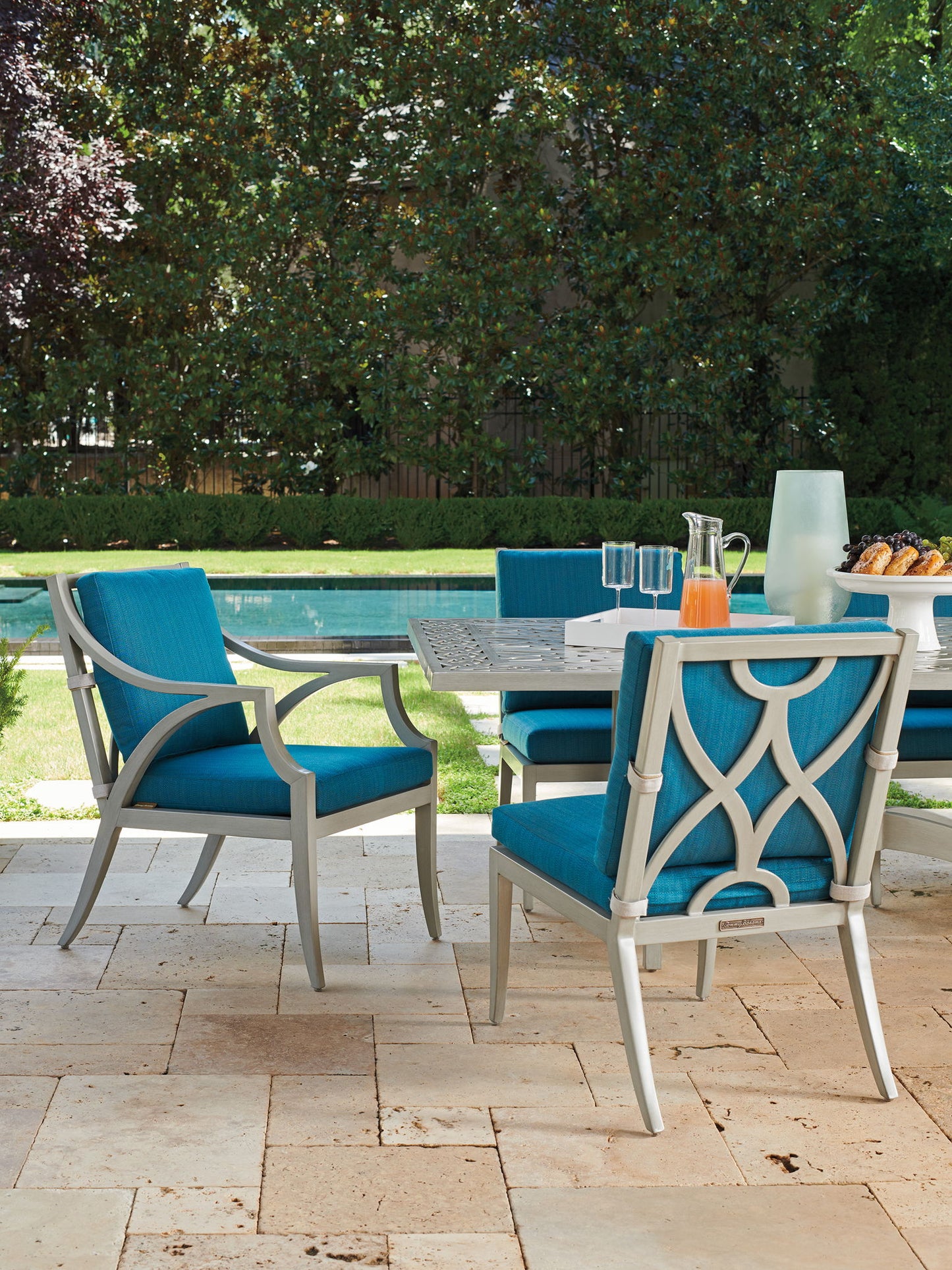 Silver Sands - Rectangular Dining Table - Pearl Silver