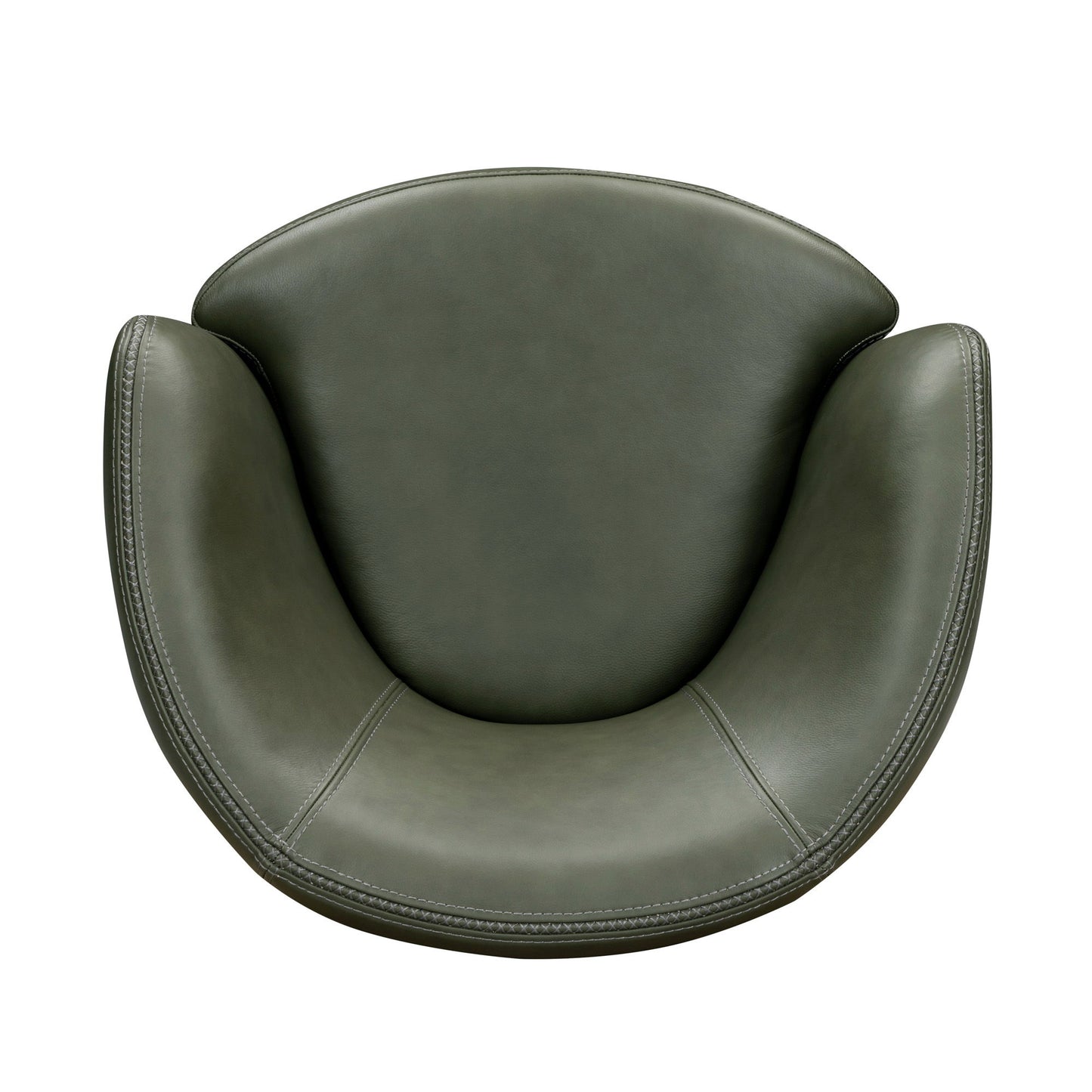 Barolo - 100% Italian Leather Swivel Club Chair (Set of 2)
