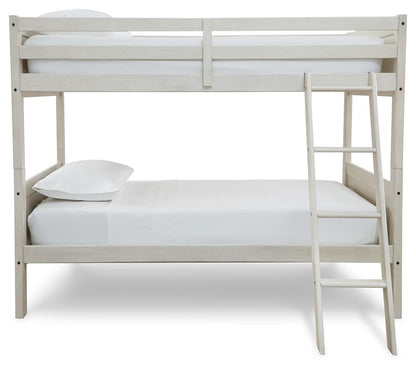 Robbinsdale - Twin/Twin Bunk Bed w/Ladder - Antique White