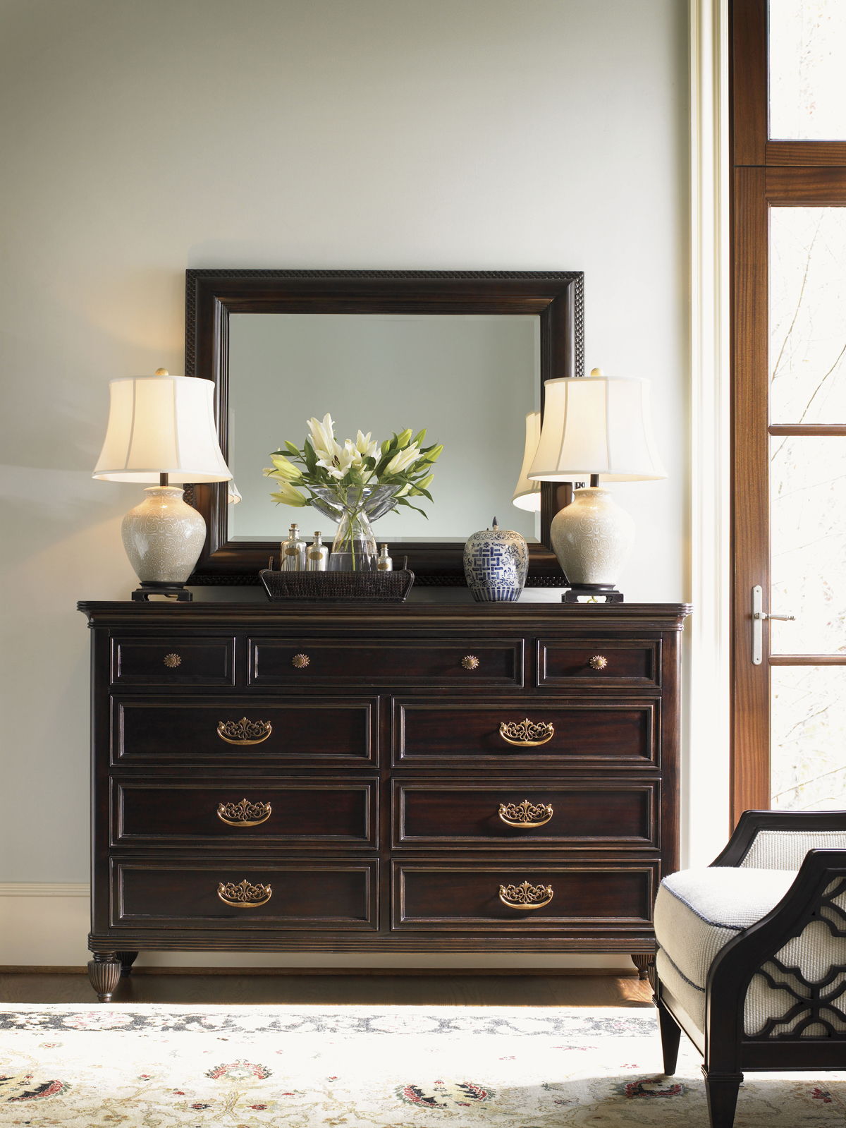 Royal Kahala - Landscape Mirror - Dark Brown