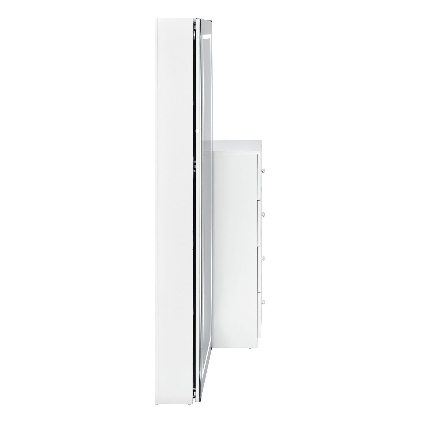 Vancouver - Floor Mirror With Storage - White