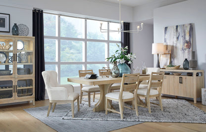 Somerset - Dining Arm Chair With Upholstered Seat & Back (Set of 2) - Butternut and Omari Natural