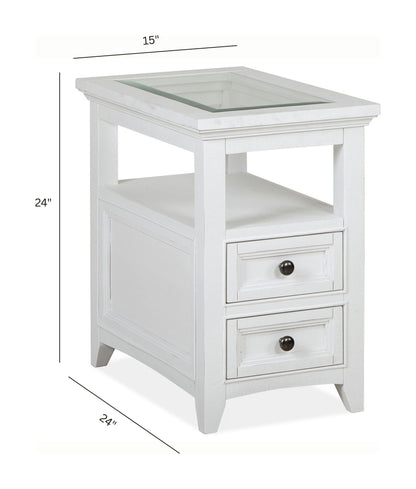 Heron Cove - Chairside End Table - Chalk White