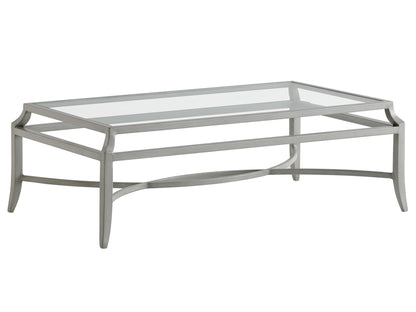 Silver Sands - Rectangular Cocktail Table - Pearl Silver