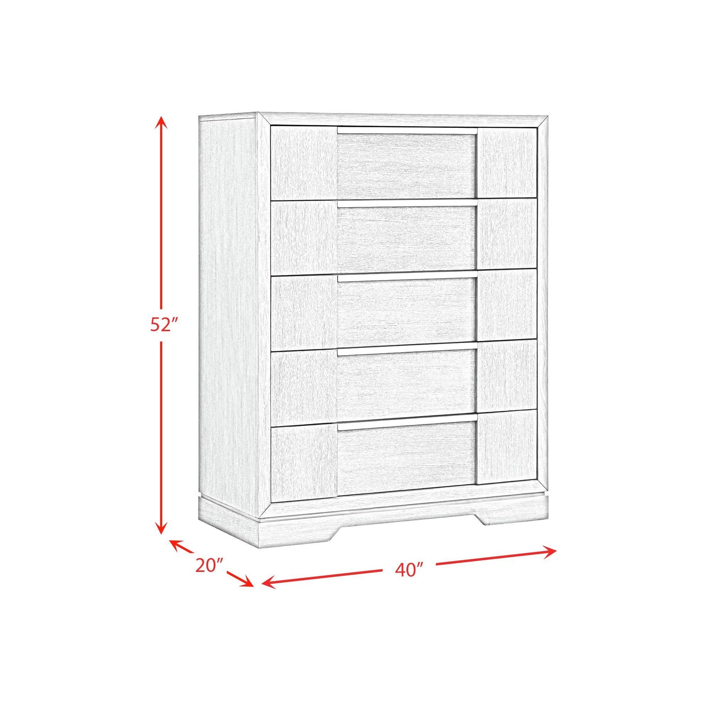 Kelis - Panel Bedroom Set With LED