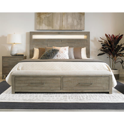 Intrigue - 3 Drawer Nightstand - Light Brown