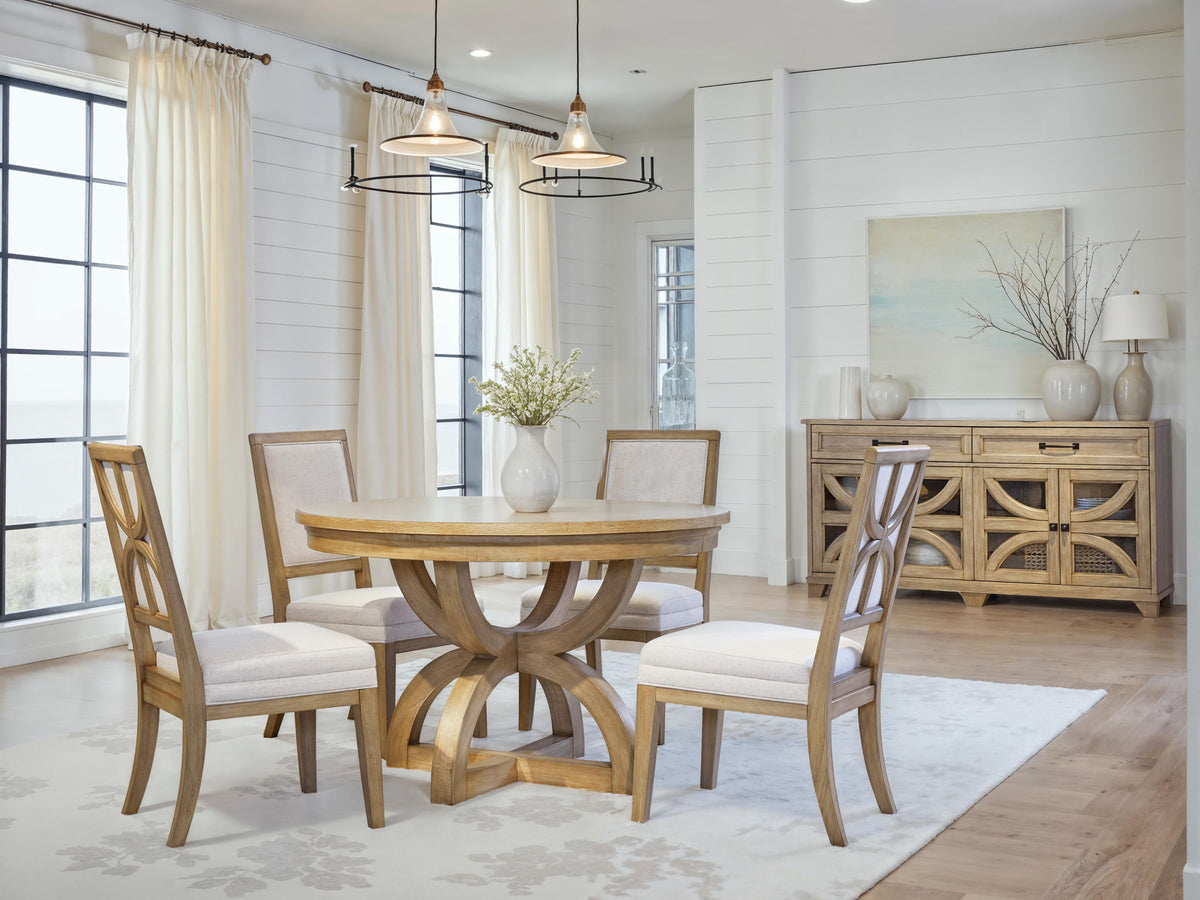 Coventry - Extendable 48" Round Dining Table - Honey Maple