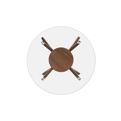 Oscar - Round Glass Top For Standard Or Counter Dining Base - Brown