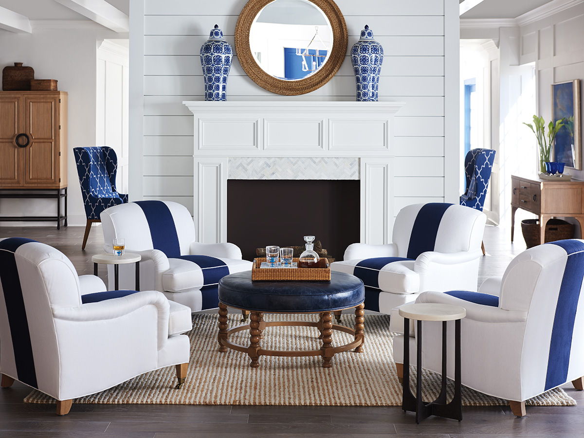 Barclay Butera Upholstery - Sydney Chair With Brass Caster